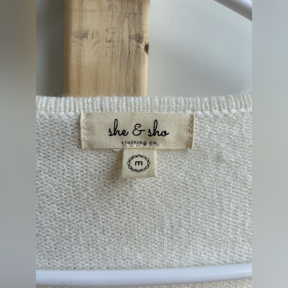 She & Sho | Open Front Cardigan | size Medium - Picture 4 of 5